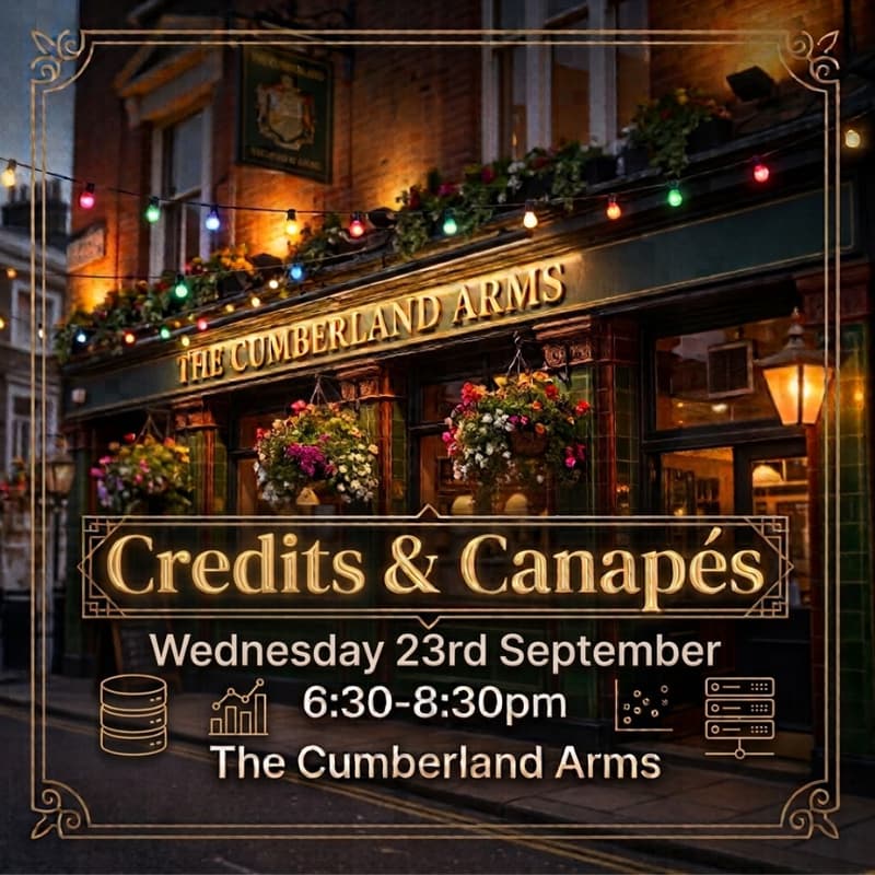 Cover Image for Credits & Canapés | Hosted by Orchestra, Alvin, Greybeam & Snowplow