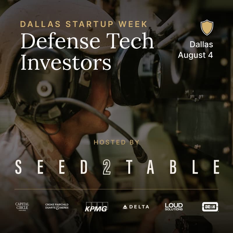 Cover Image for Seed2Table – Pitch+Dinner for Defense Tech Investors