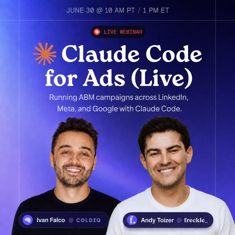Claude Code for Ads (Live) · Luma