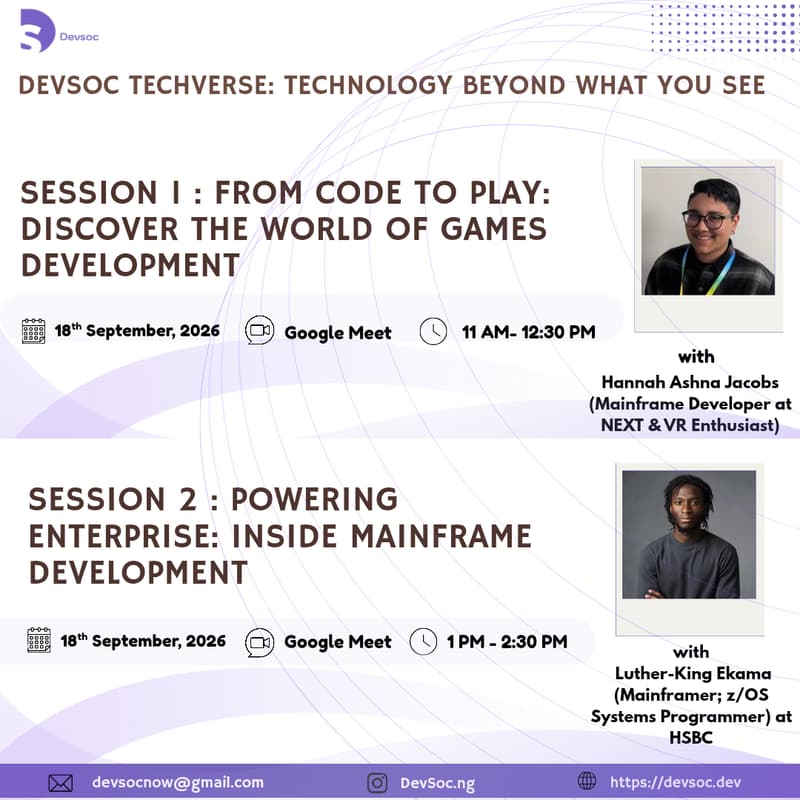 Cover Image for DevSoc TechVerse: Technology Beyond What You See