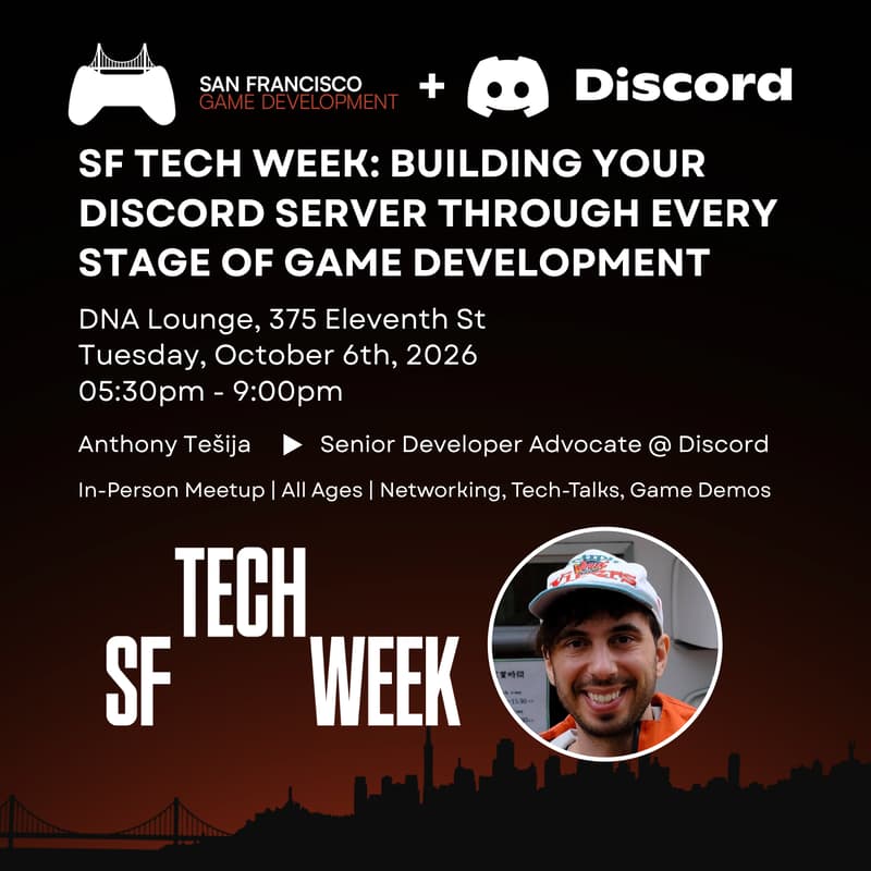 Cover Image for SF Tech Week: Building Your Discord Server Through Every Stage of Game Development