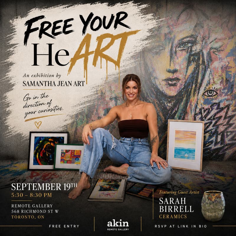 Cover Image for Free Your HeART: Samantha Jean Art Exhibition ft. Sarah Birrell Ceramics