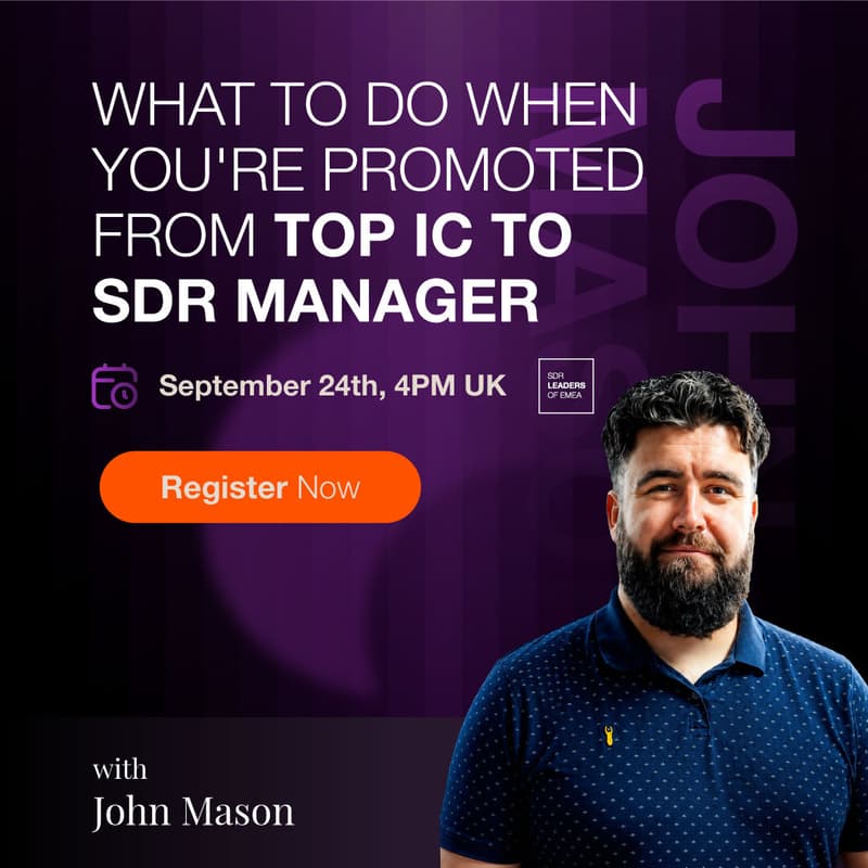 Cover Image for What to Do When You’re Promoted from Top IC to SDR Manager