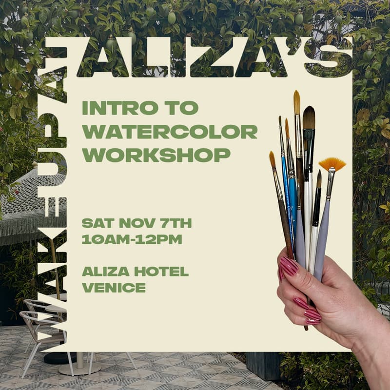 Cover Image for 11/7 Intro to Watercolor Workshop at Aliza Hotel in Venice