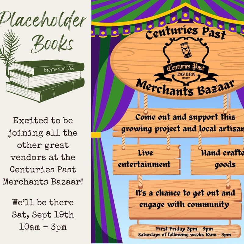 Cover Image for Placeholder Books @ Centuries Past Merchants Bazaar