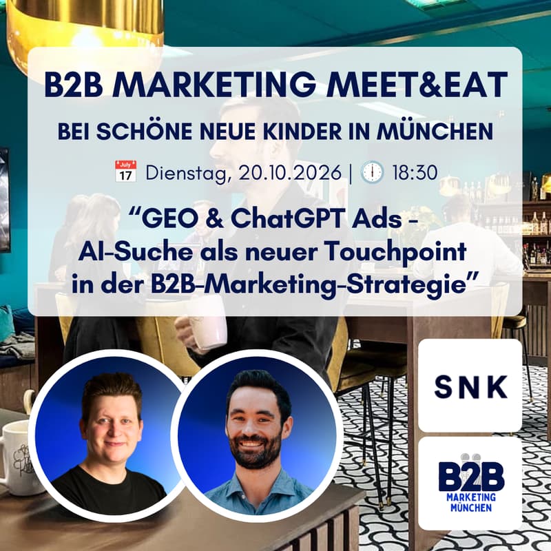Cover Image for B2B Marketing Meet&Eat vor Ort