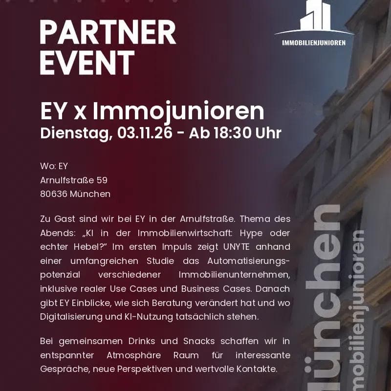 Cover Image for Partner Event - EY x Immobilienjunioren