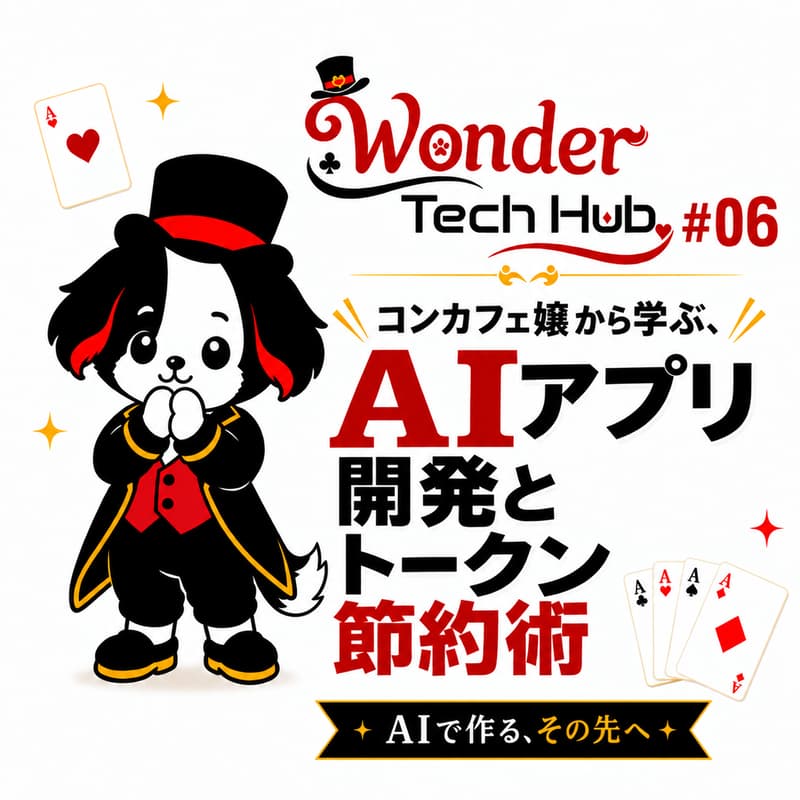 Cover Image for Wonder Tech Hub #06〜コンカフェ嬢から学ぶ、AIアプリ開発とトークン節約術〜
