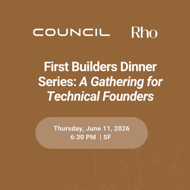 Cover Image for First Builders Dinner Series: A Gathering for Technical Founders