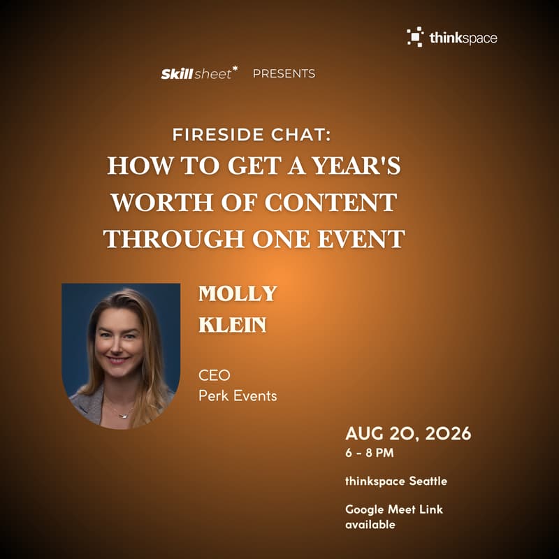 Cover Image for Fireside Chat: How to get a year's worth of marketing content from one event