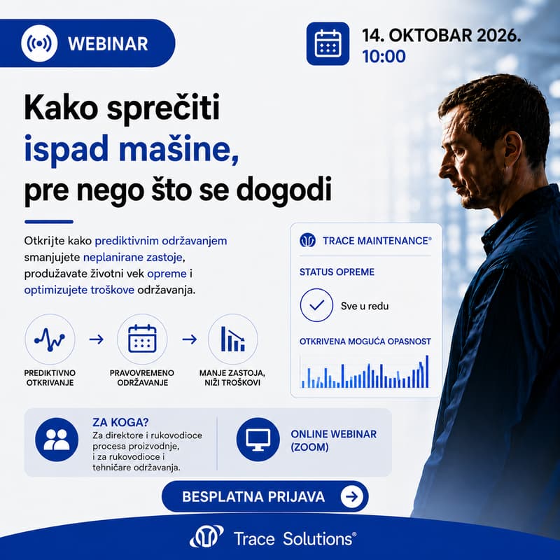 Cover Image for Kako sprečiti zastoj mašine pre nego što se dogodi | sreda, 14. oktobar | 10:00