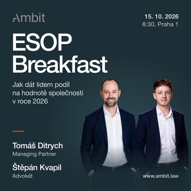 Cover Image for ESOP Breakfast: Jak dát lidem podíl na hodnotě společnosti v roce 2026