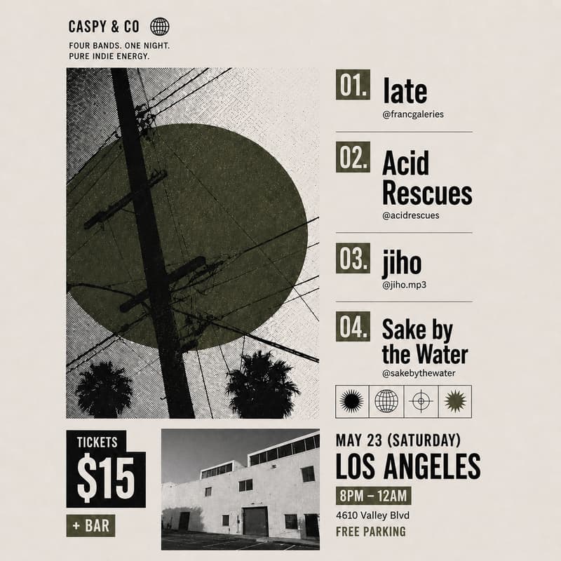 Cover Image for Caspy & Co: Vol V. featuring Late, Jiho, Acid Rescues, and Sake By The Water