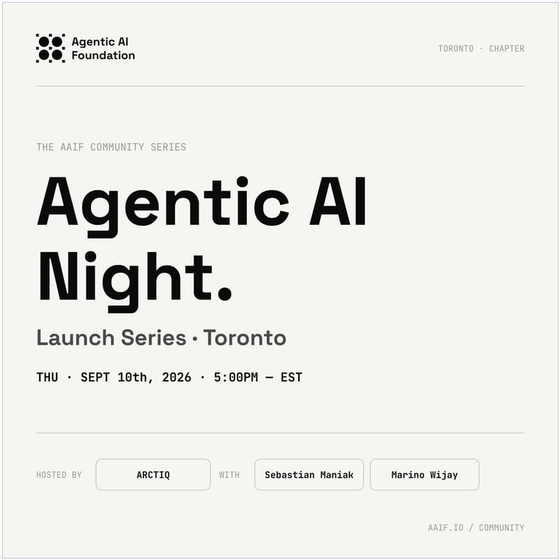 Cover Image for AAIF Toronto: Agentic AI Night