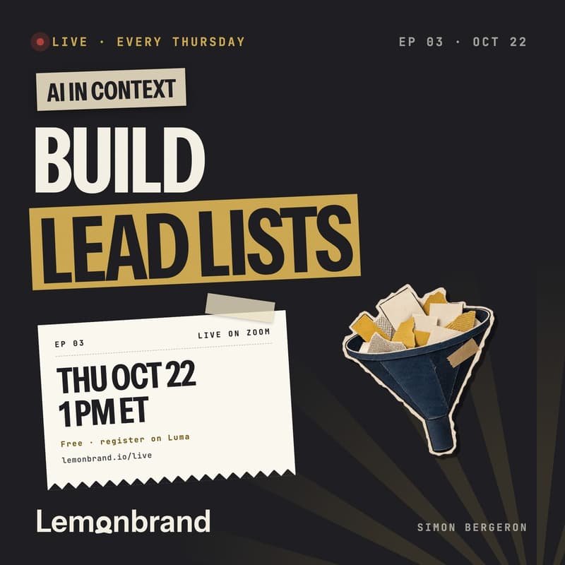 Cover Image for AI in Context, Ep 03: Build lead lists