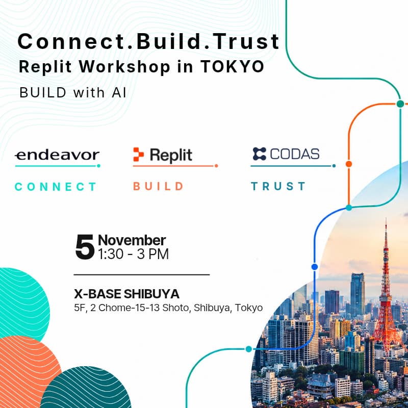 Cover Image for 🚀 Connect. Build. Trust.Replit Workshop Tokyo — Build with AI