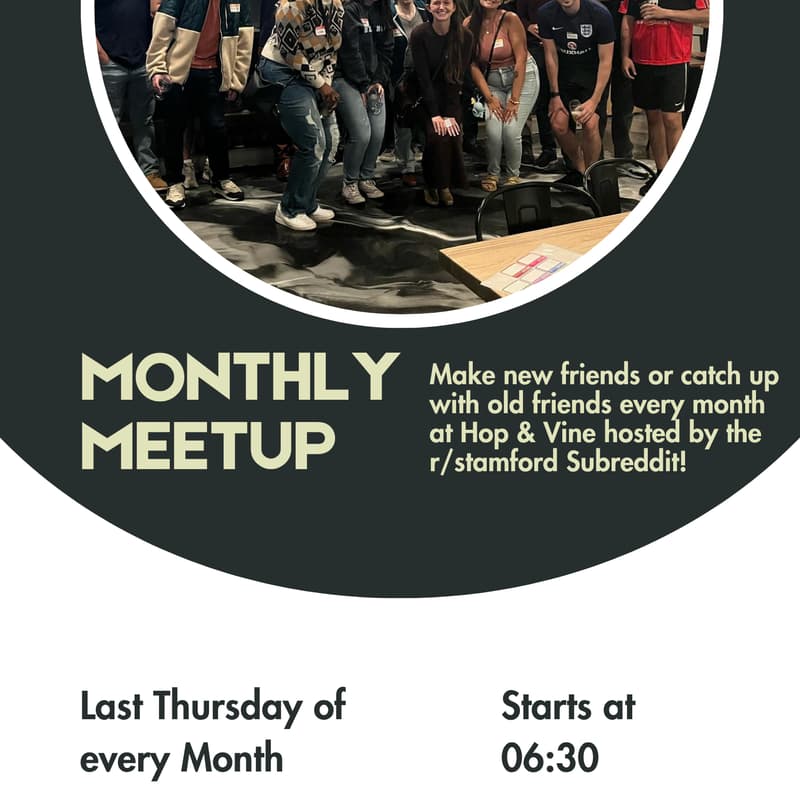 Cover Image for Monthly Meetup hosted by r/Stamford