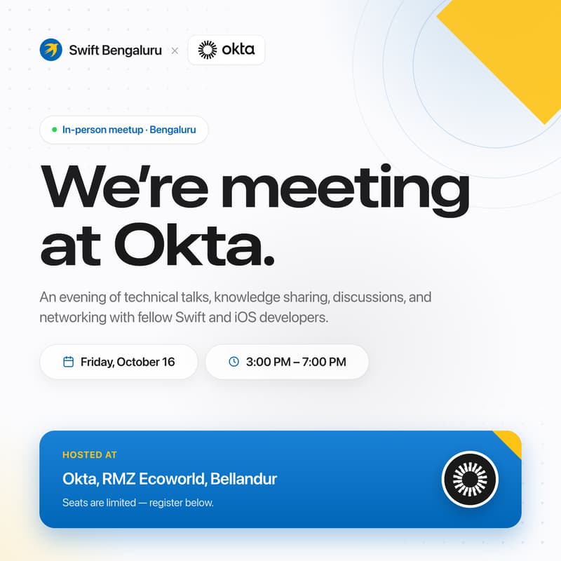 Cover Image for Swift Bengaluru × Okta
