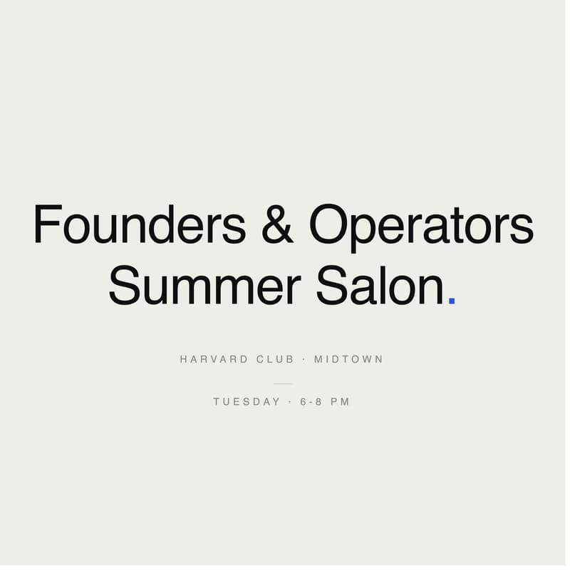 Cover Image for Founders Salon: Summer Edition