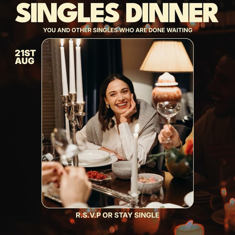 Cover Image for Singles Dinner| 21st August|Orilla Restaurant