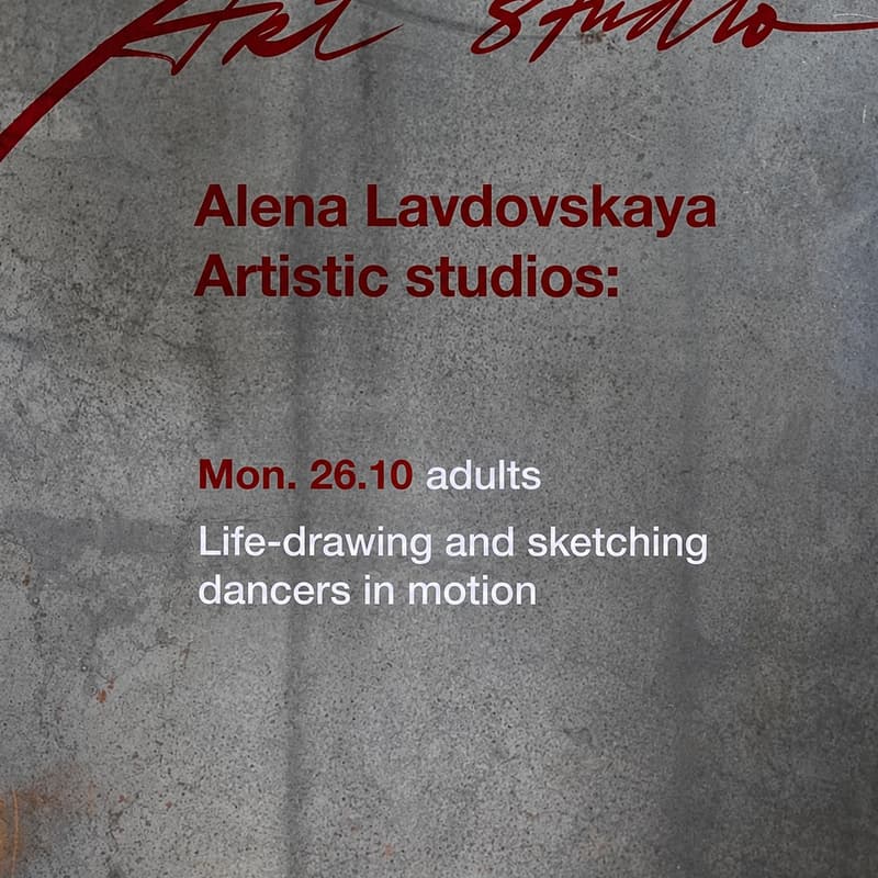 Cover Image for Life-drawing and sketching dancers in motion class for adults with Alena Lavdovskaya
