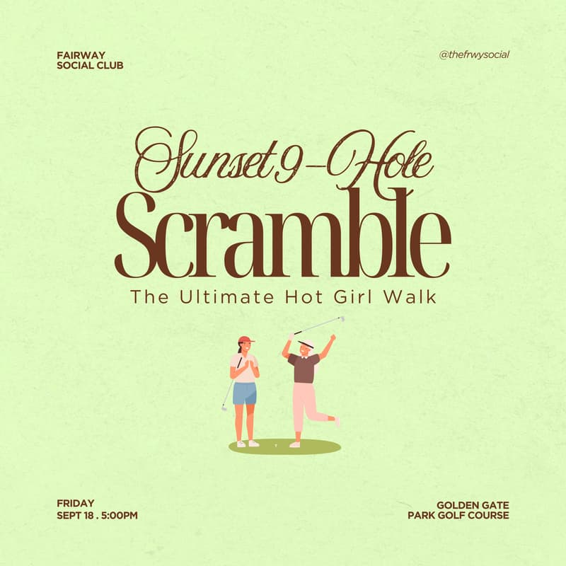 Cover Image for Friday Night Nine-Hole Scramble: The Ultimate Hot Girl Walk ⛳️🌅