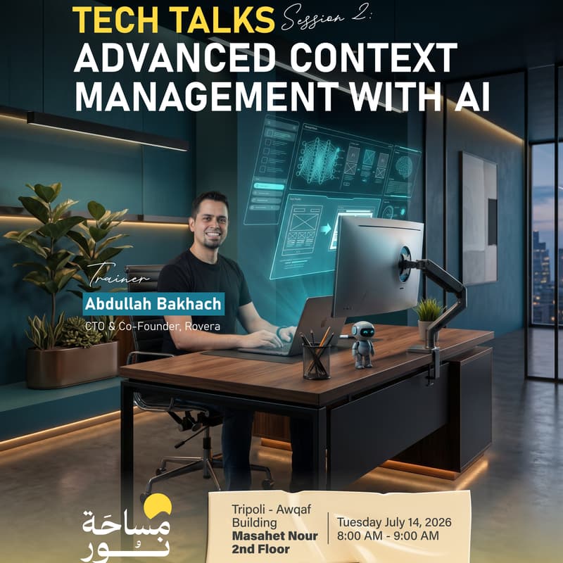 Cover Image for Tech Talk: Session 2 | Advanced context management with AI | with Abdullah Bakhach