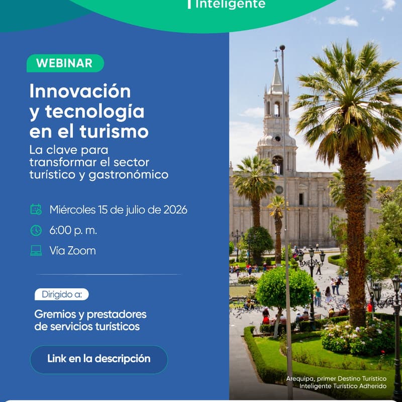 Cover Image for Webinar: Innovación y tecnología en el turismo