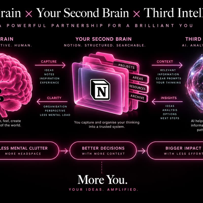 Cover Image for Your Brain Has Too Many Tabs Open: Build Your Second Brain with Notion + AI