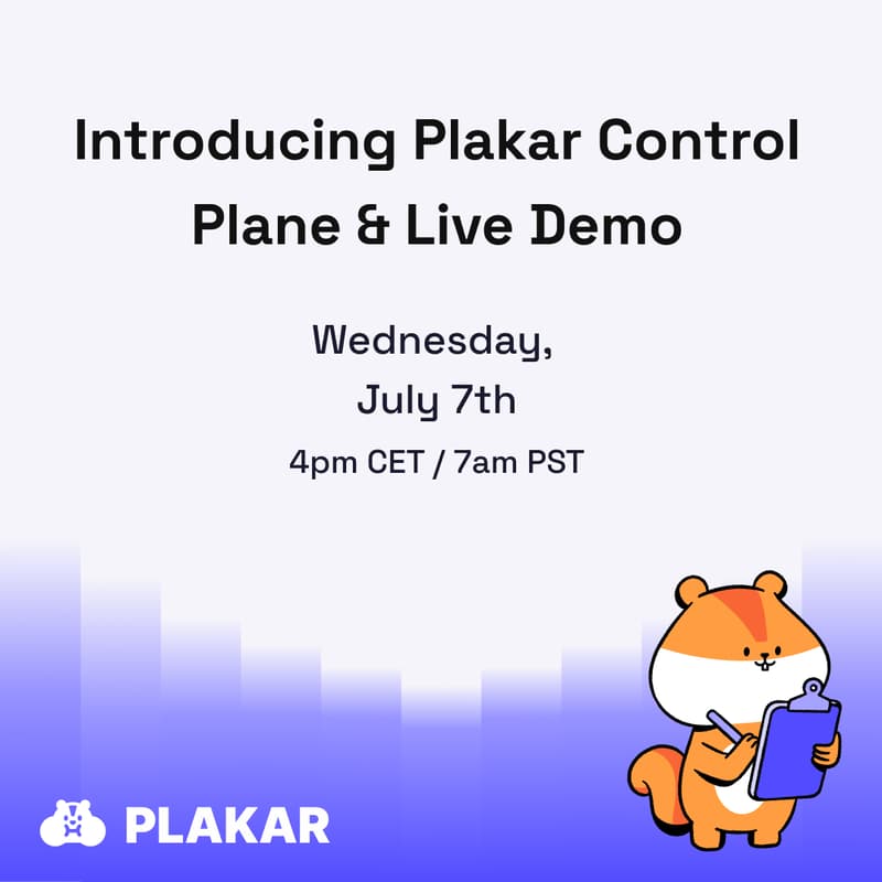 Cover Image for Introducing Plakar Control Plane & Live Demo