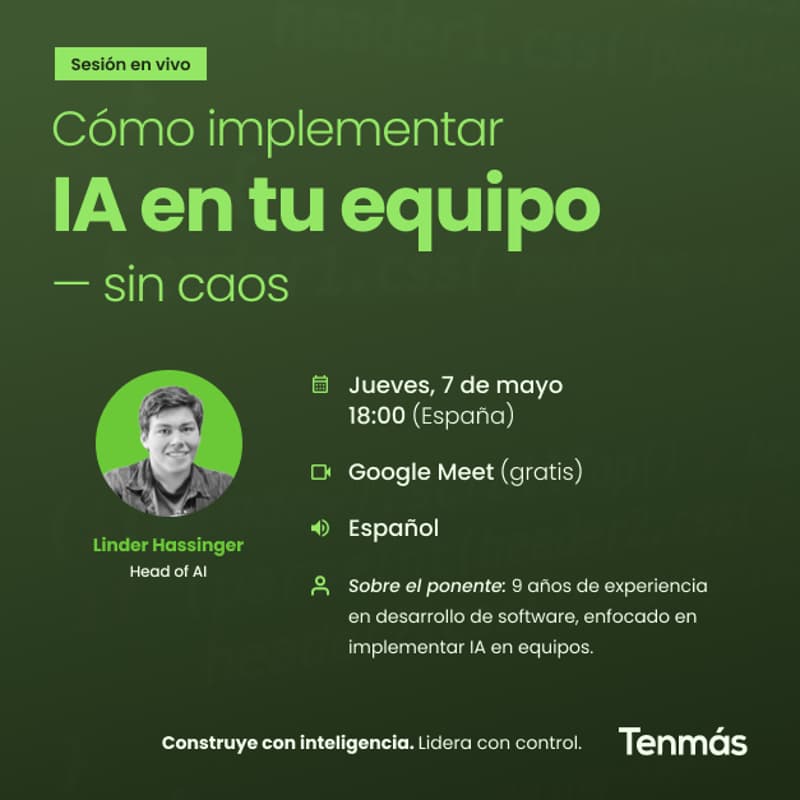 Cover Image for Cómo implementar IA en tu equipo — sin caos