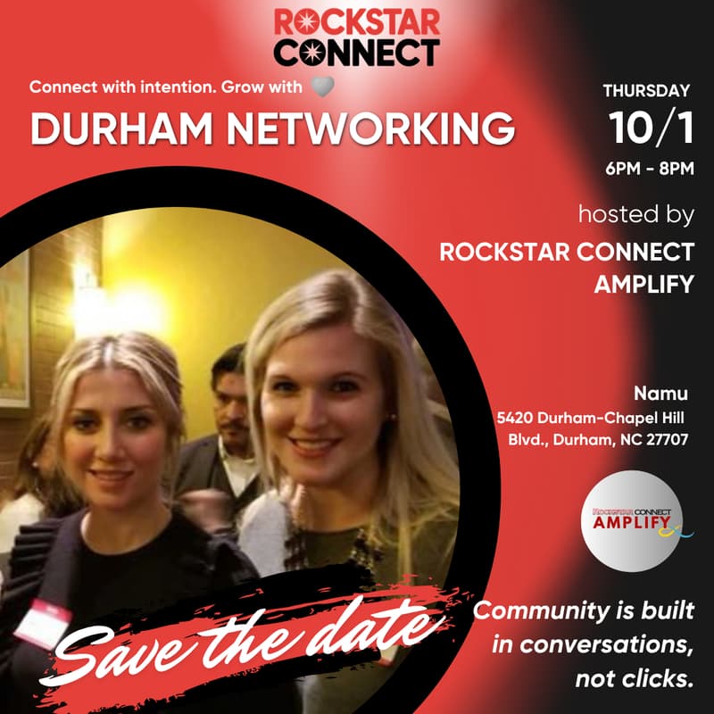 Cover Image for Free Durham Rockstar Connect Networking Event (October)