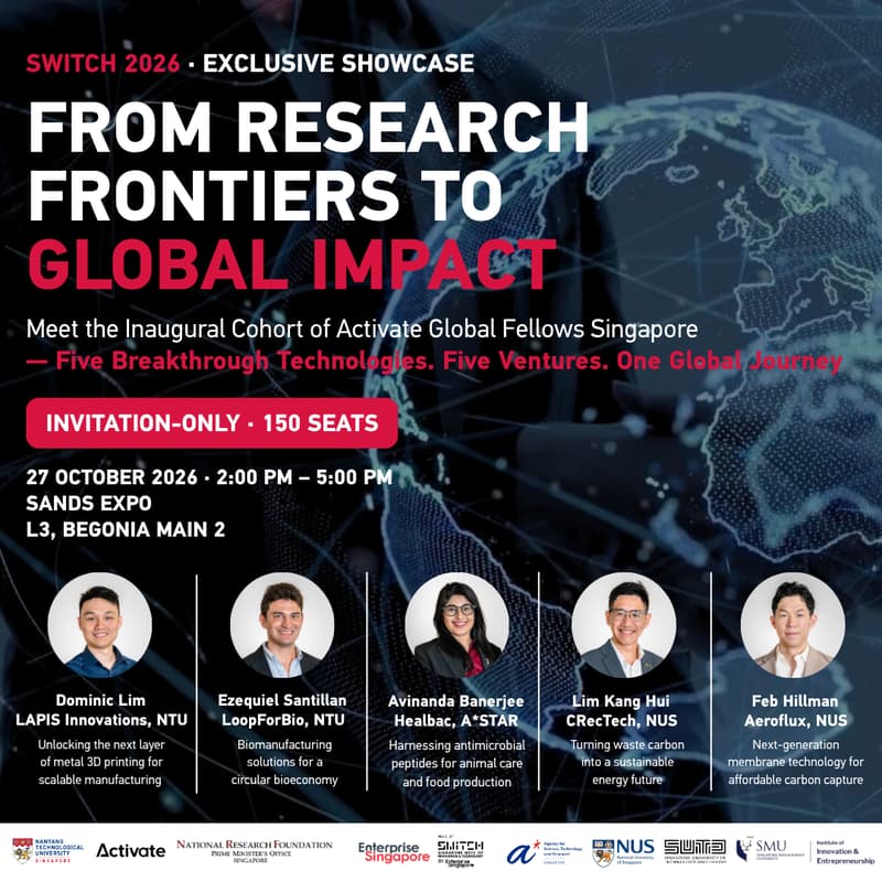 Cover Image for FROM RESEARCH FRONTIERS TO GLOBAL IMPACT: Meet the Inaugural Cohort of Activate Global Fellows Singapore