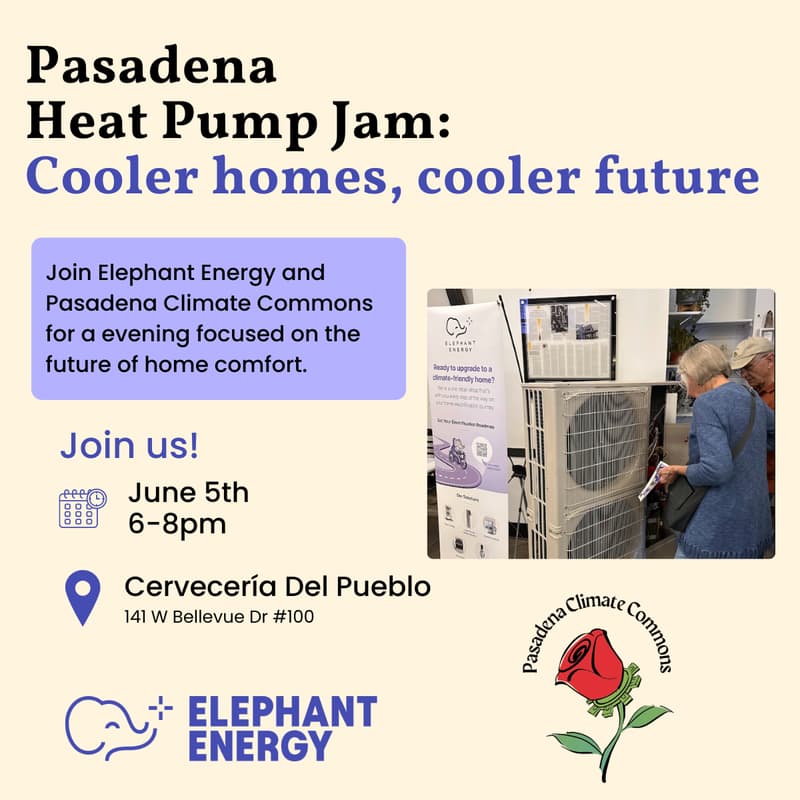 Cover Image for Pasadena Heat Pump Jam: Cooler Homes, Cooler Future