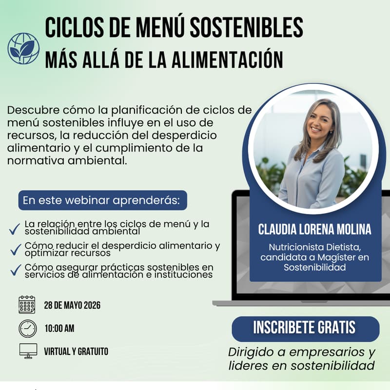 Cover Image for Webinar SEGIMA | Ciclos de menú sostenibles: más allá de la alimentación