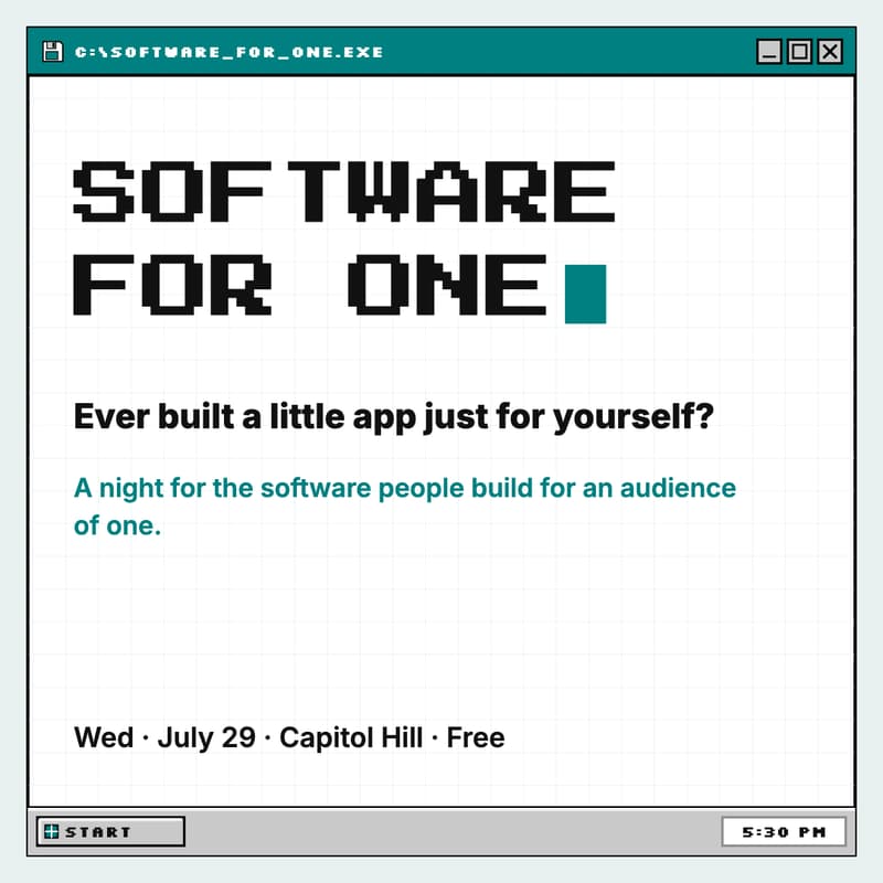 Cover Image for Software for One