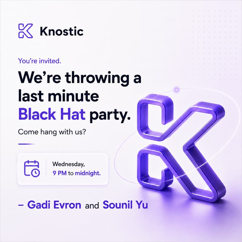 Cover Image for [Event postponed] Knostic last minute Black Hat party