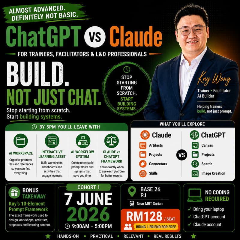 Cover Image for ChatGPT vs Claude - Beyond the chatbox of L&D Professional (7th June)