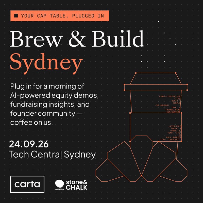 Cover Image for Brew & Build Sydney: Your Cap Table, Plugged In