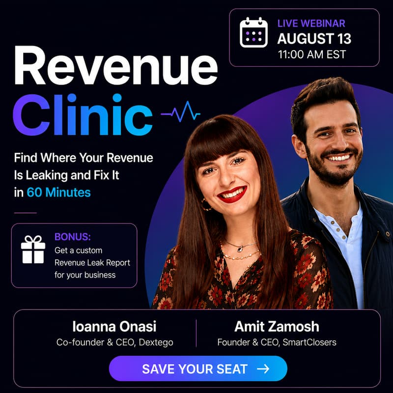 Cover Image for Revenue Clinic: Find Where Your Revenue Is Leaking and Fix It in 60mins