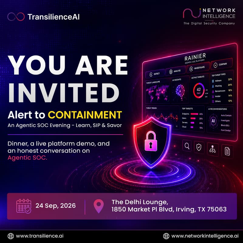 Cover Image for Alert to Containment: An Agentic SOC Evening - Learn, Sip & Savor