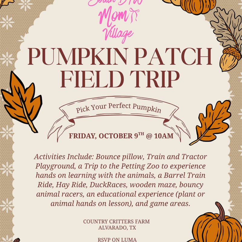 Cover Image for October 9th: Pumpkin Patch Field Trip
