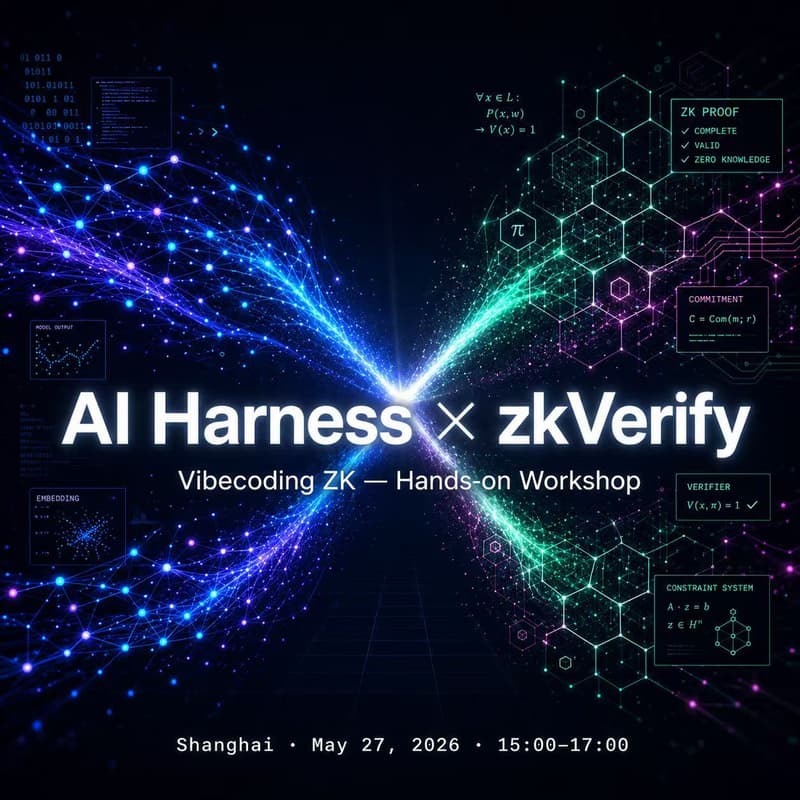 Cover Image for AI Harness × zkVerify: Vibecoding Zero-Knowledge Proofs in Practice