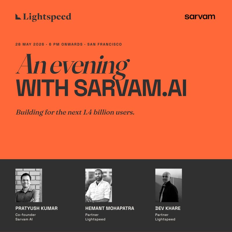 Cover Image for An Evening with Sarvam: Building for the Next 1.4B Users