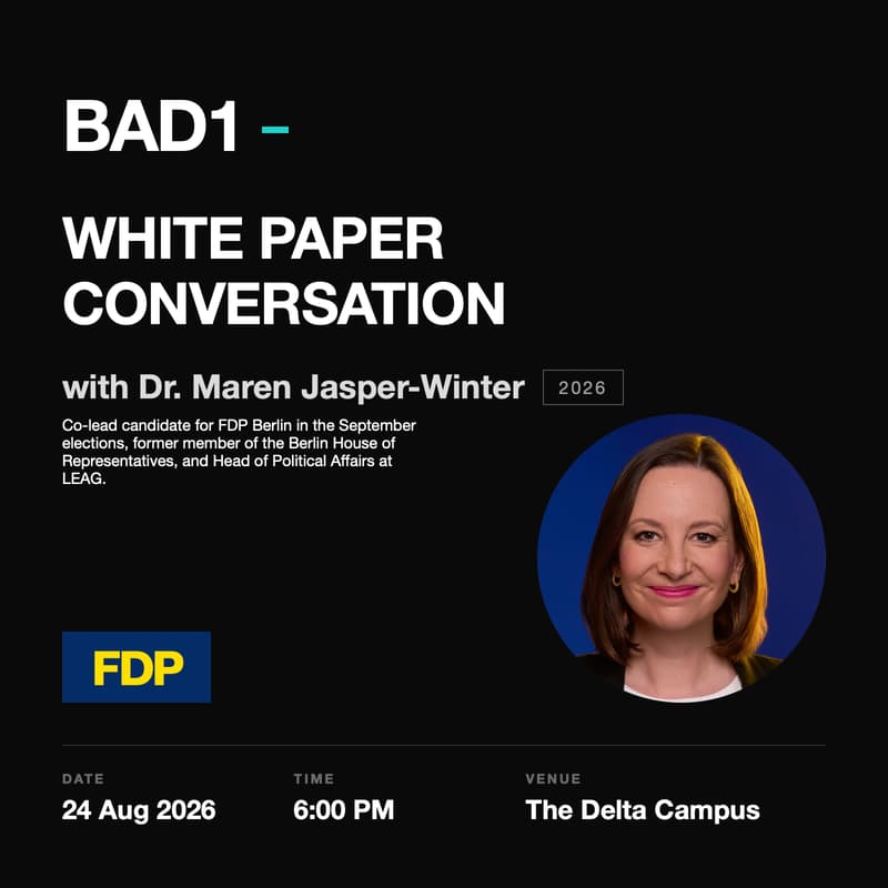 Cover Image for BAD1 & Dr. Maren Jasper-Winter: Shaping the Future of Berlin's Startup Ecosystem