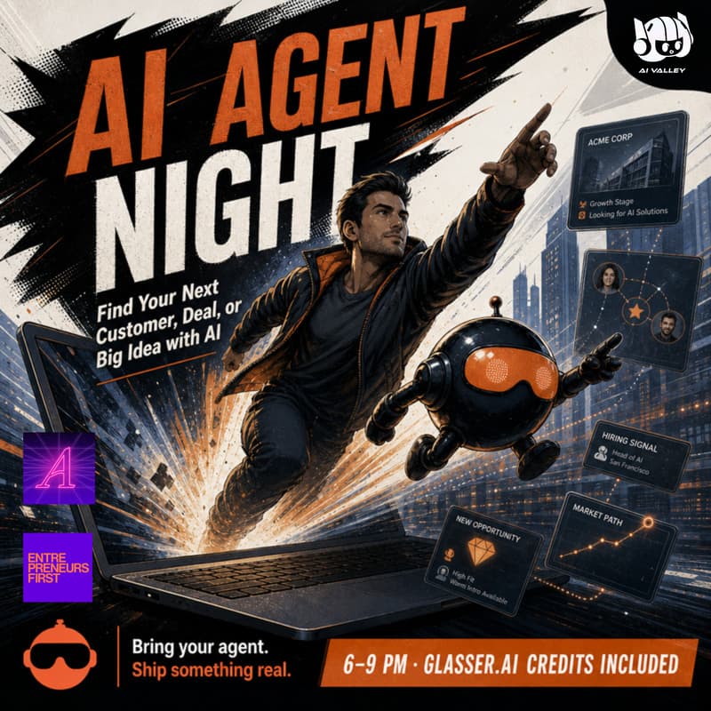 Cover Image for Find Your Next Customer, Deal, or Big Idea with AI | Glasser x Arcade.dev x AI Valley