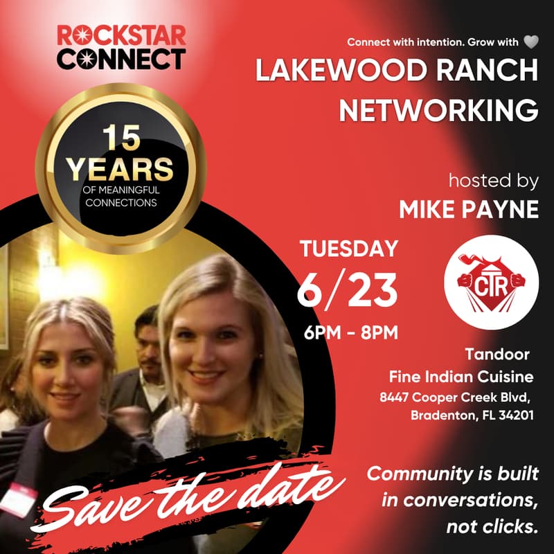 Cover Image for Free Lakewood Ranch Rockstar Connect Networking Event (June)