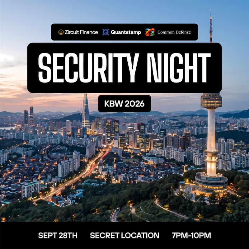 Cover Image for Security Night with Zircuit Finance, Quantstamp, and Common Defense | KBW 2026