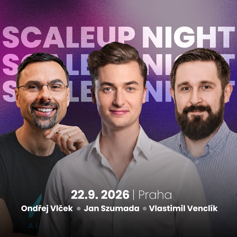 Cover Image for Scaleup Night #7: 1) Vlastimil Venclík (CEO Oddin a ValkaAI) 2) Jan Szumada (Warsaw Equity Group) 3) Ondřej Vlček (CEO a founder AISLE)