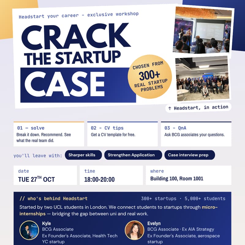 Cover Image for Crack the Case & Application Workshop: Southampton Campus x Headstart